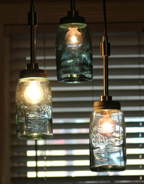 Creating A Vintage Mason Jar Ceiling Light