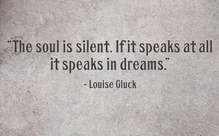 A quote about the soul being silent