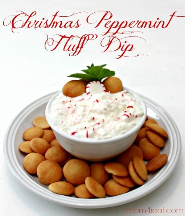 In 10 Christmas-Themed Appetizers, this appetizer is called Christmas Peppermint Fluff Dip by Mom 4 Real.