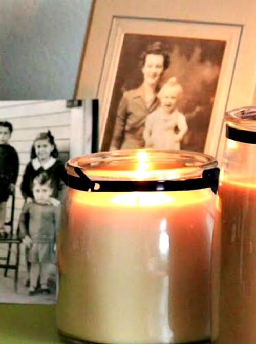 candles and old photos