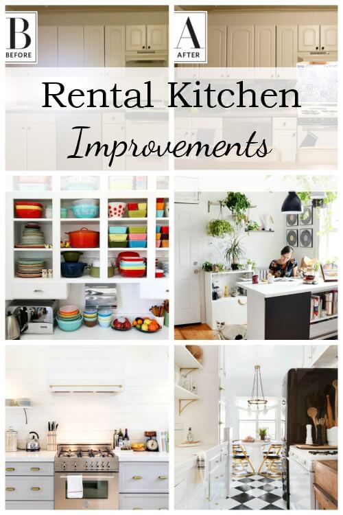 rental kitchen collage