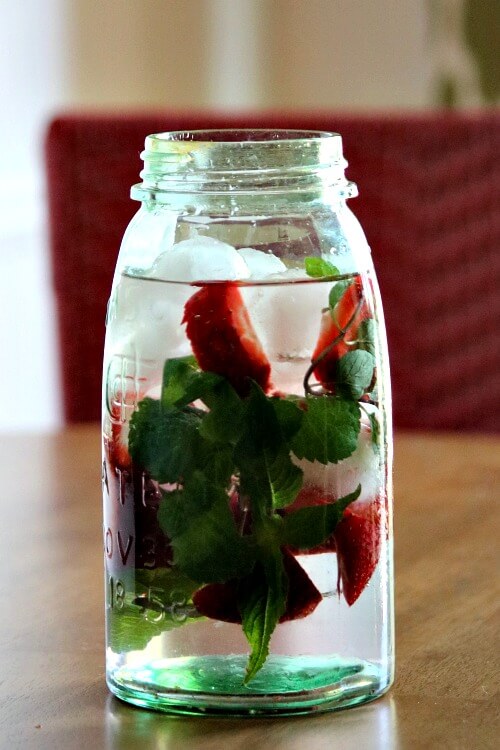 Strawberry & Mint Infused Water