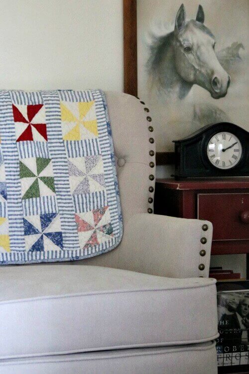 You can Change Up The Look Of Furniture Without Spending Money by layering a quilt over it.