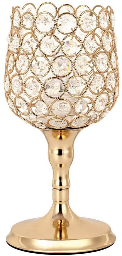 favorite gold table lamp under $50 with circle crystals