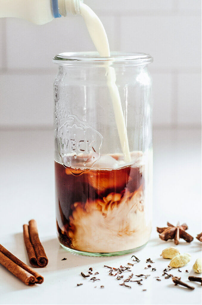 Easy iced chai recipe by Buttered Side Up blog in new and notable mentions #7