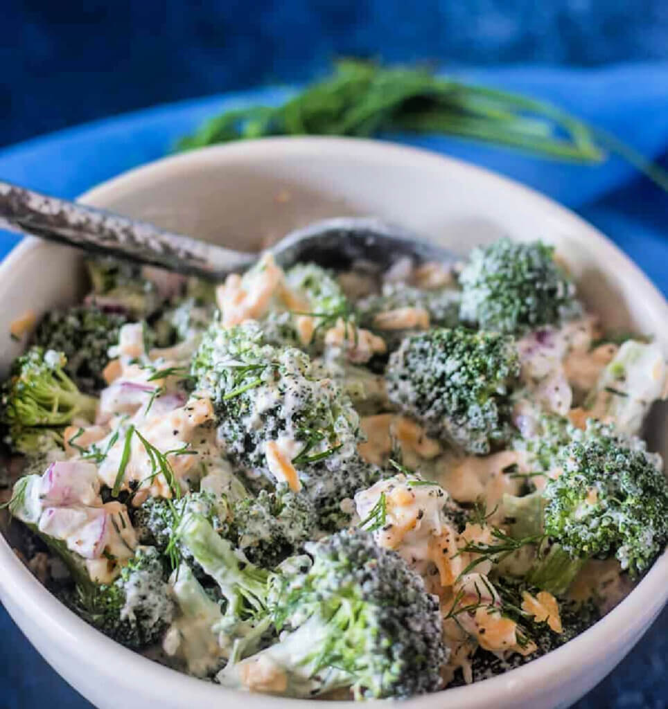 A broccoli salad for a make ahead salad
