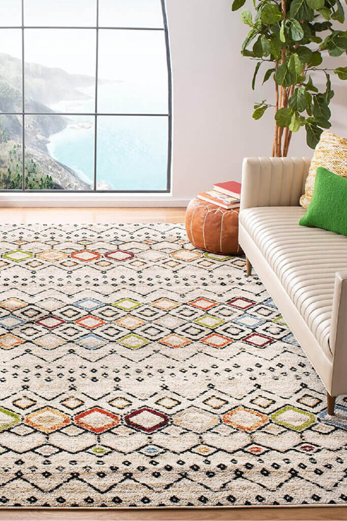 A more colorful yet bohemian area rug