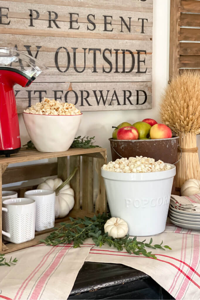 A dessert table for fall weather and eating