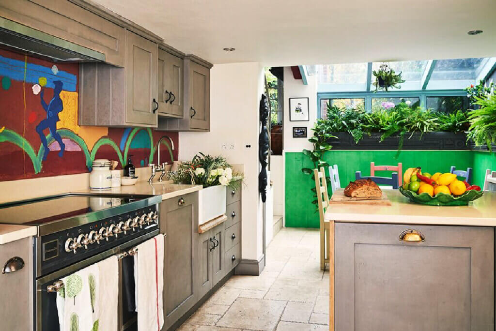 The kitchen in Annie Sloan's English Townhouse