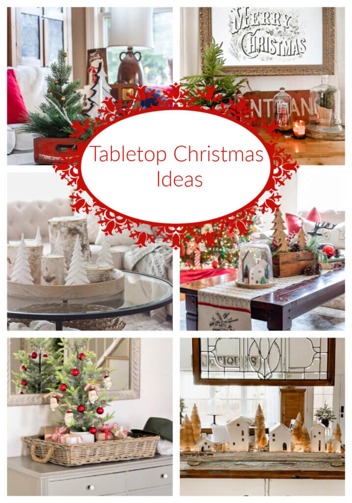 In Tabletop Christmas Decor Ideas, I used a collage to put the photos together