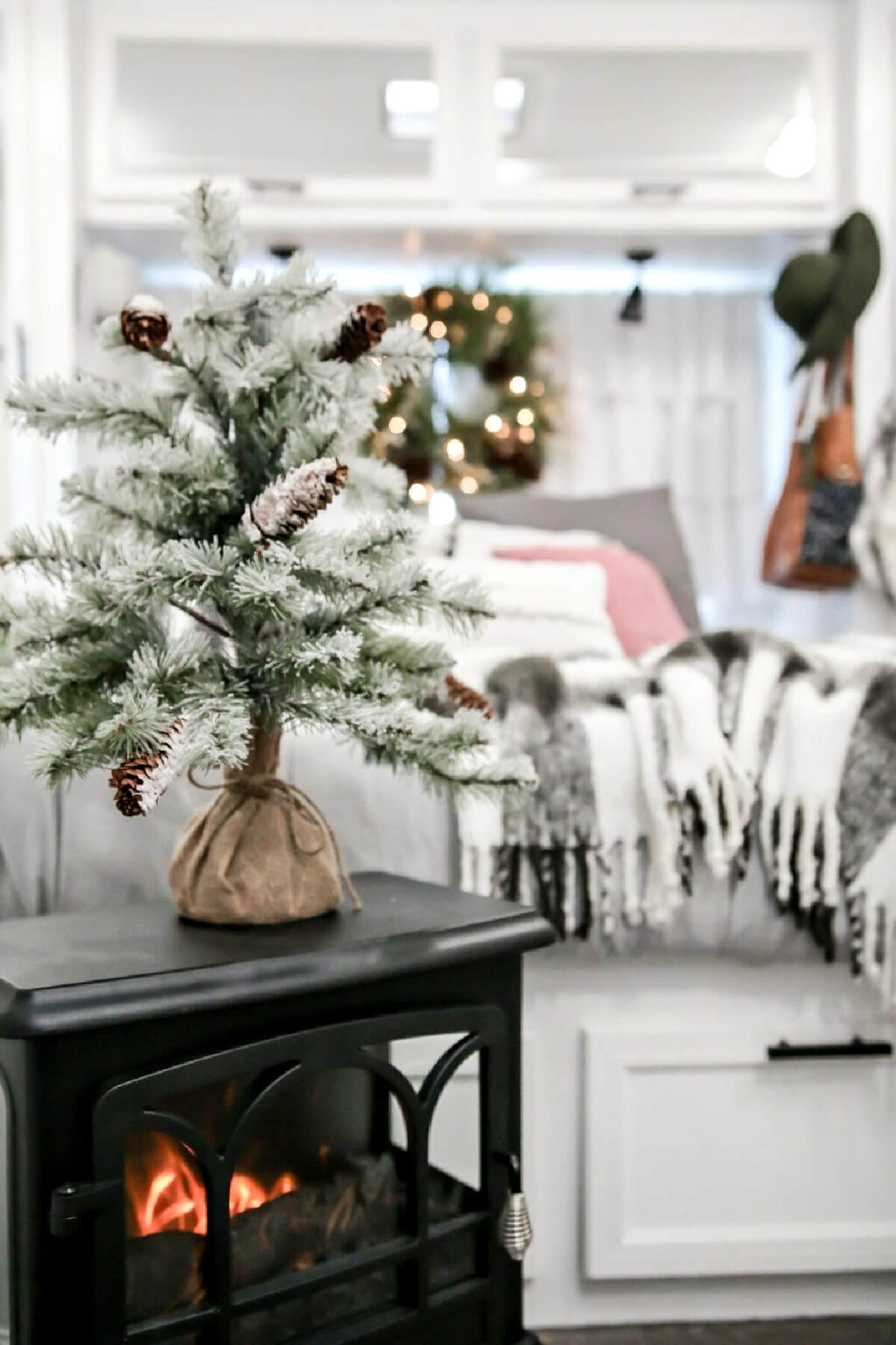 Decorating your RV for Christmas means getting a little tree.