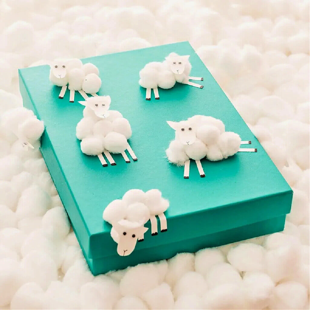 In 8 Unique Christmas Gift Wrapping Ideas, these cute little sheep will delight the recipient.