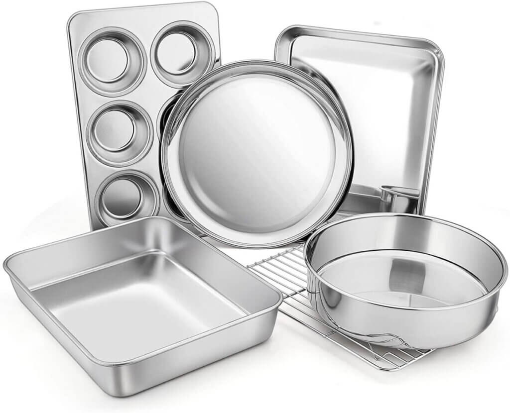 In favorite things I've purchased in 2021 this set of stainless steel cookware for my toaster oven is great