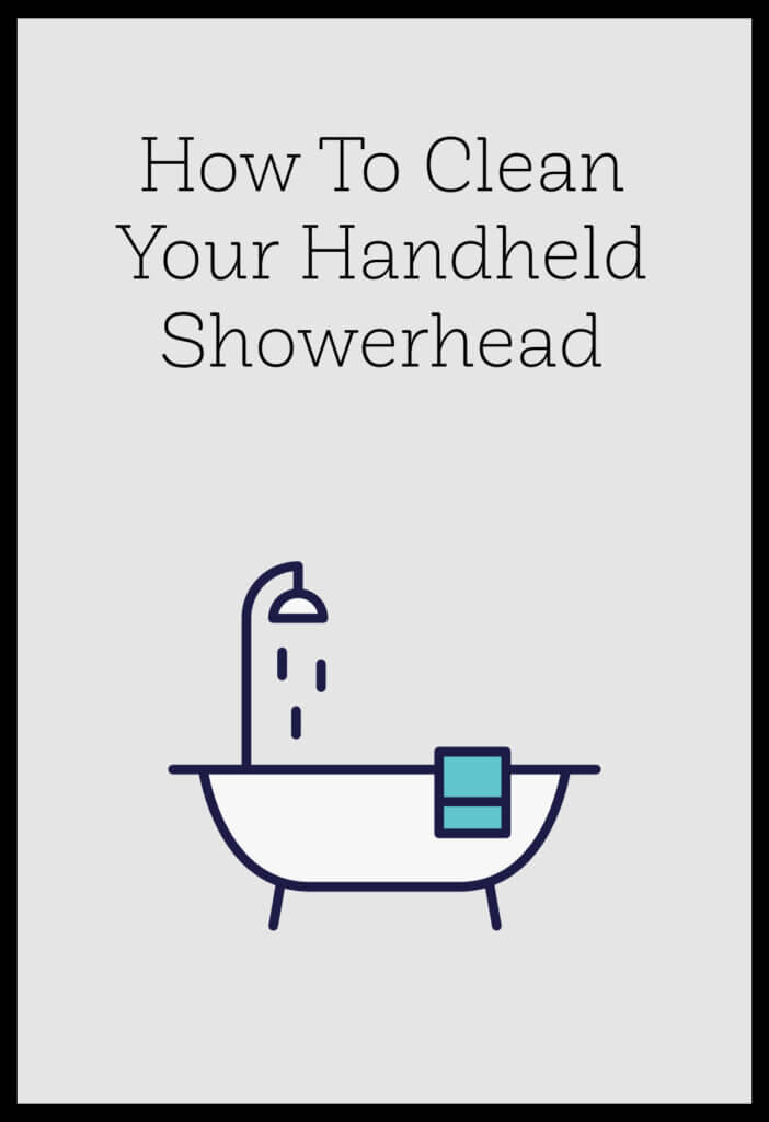 In how to clean your handheld showerhead, I give you the steps I use with vinegar and water to clean mine.
