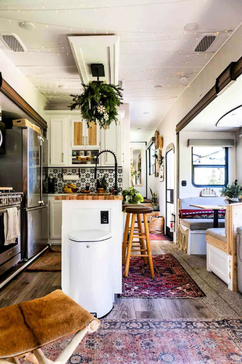 Decorating your RV for Christmas means taking advantage of every little space.