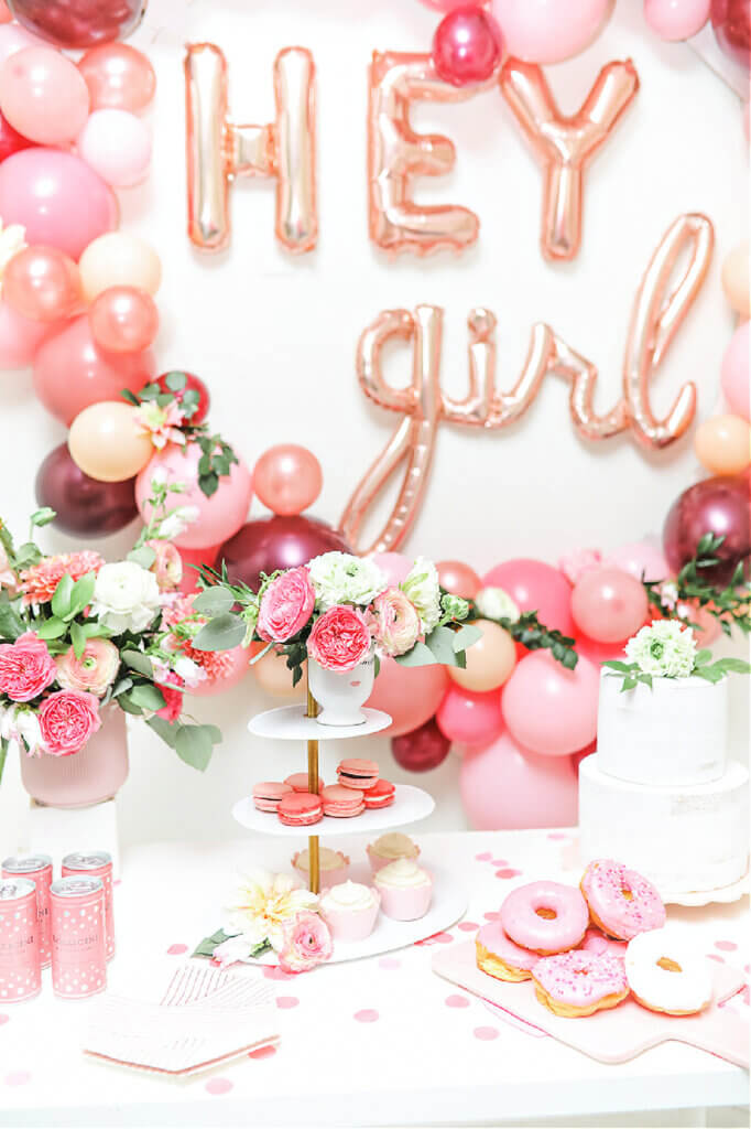 In Ideas For A Galentine's Day Party, here is a beautiful backdrop