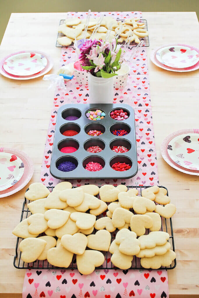 A cookie making and decorating party