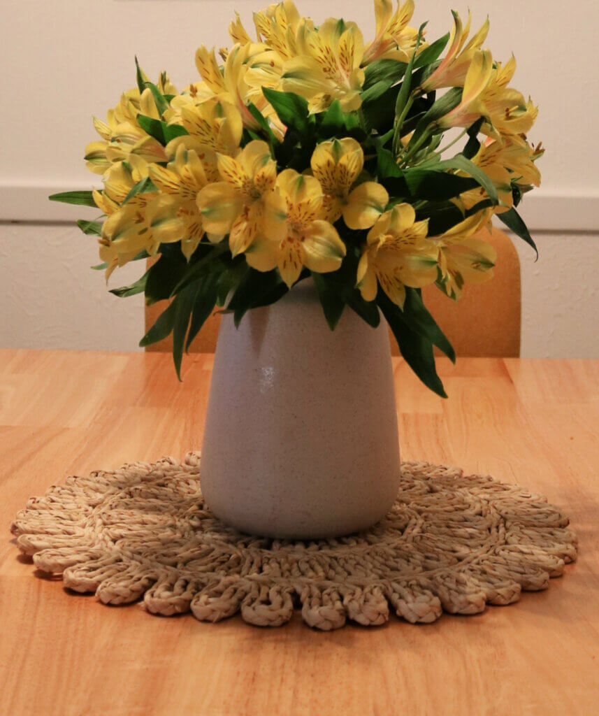 Yellow flowers from Trader Joe's