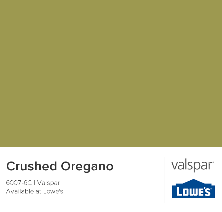 Paint chip of Crushed Oregano by Valspar