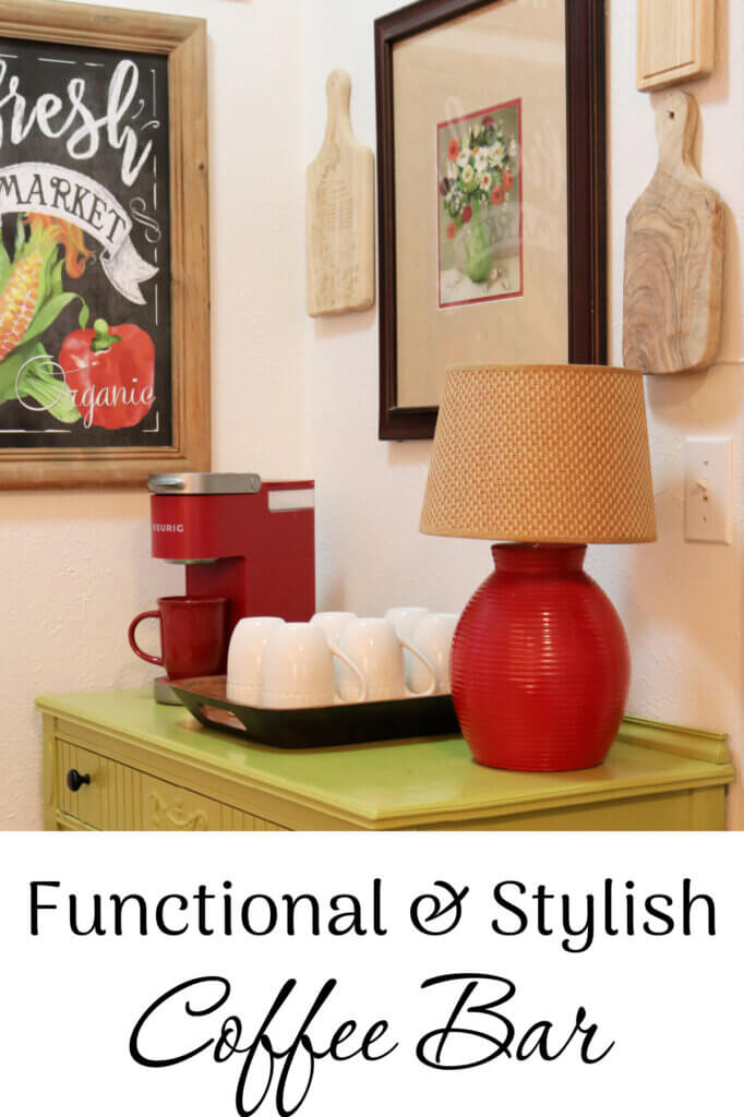 A functional and stylish coffee bar in your home will make coffee making very convenient.