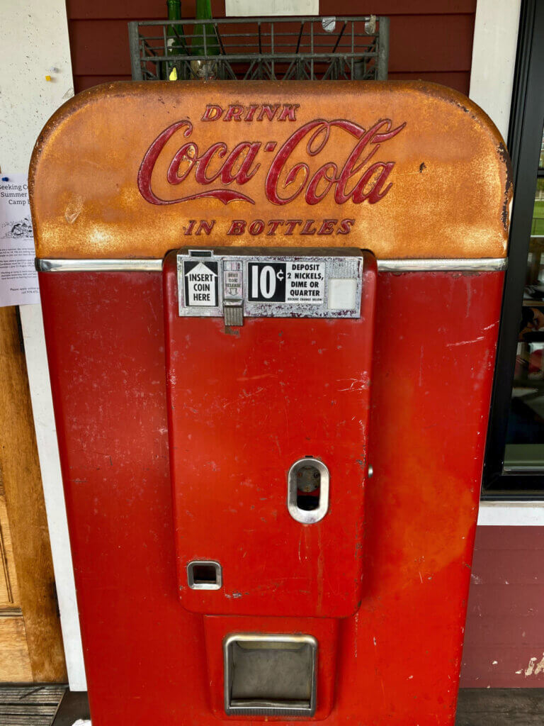 A vintage Coca-Cola machine