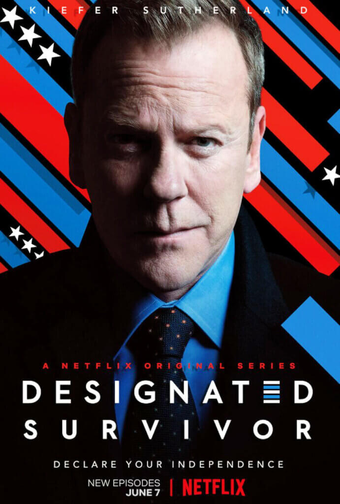 A photo from the series Designated Survivor starring Kiefer Sutherland.