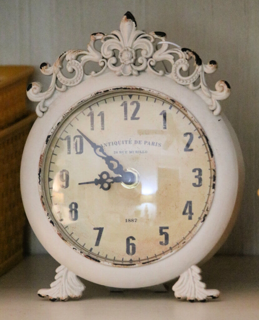 A vintage clock that means time is always passing by
