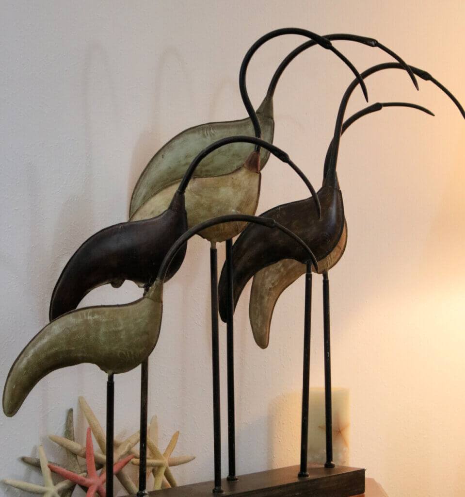 This is a large bird sculpture I saw in Ron and Pat's apartment. It is part of their decor.