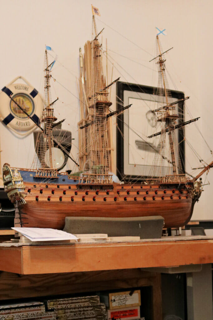 In this post, My Neighbor Ron & His Ships, I took many photos of the ships he has built and that are all over his apartment.