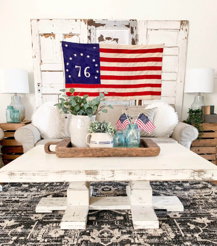 In July 4th Decorating & Amazon Finds, this holiday photo is from the blog Bless This Nest.