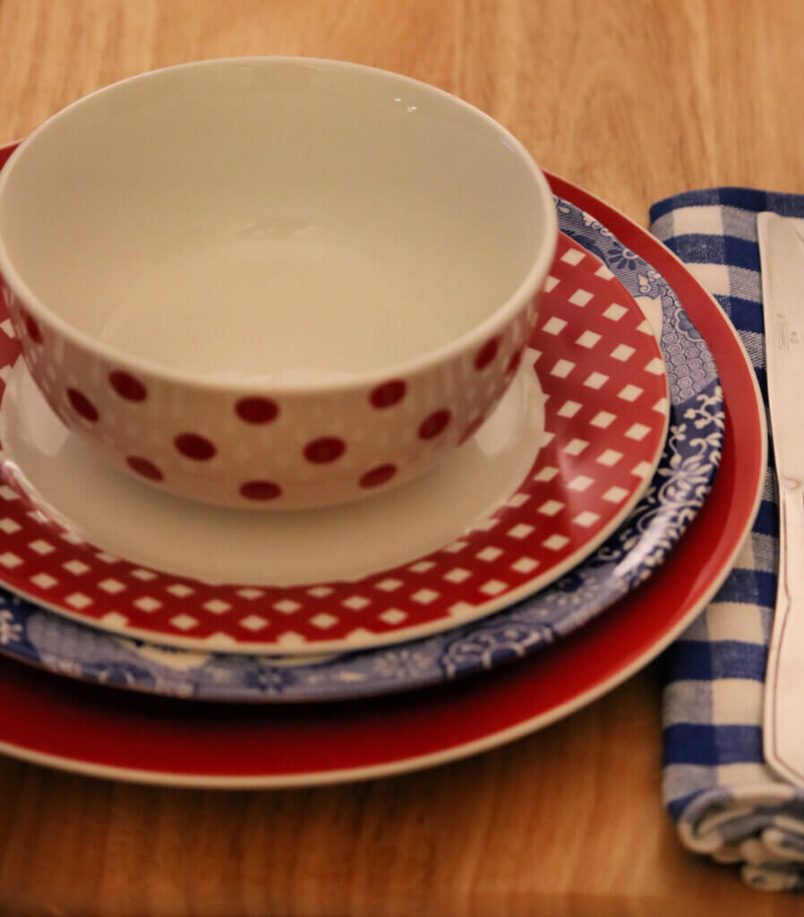 My red, white and blue dishes are perfect for July 4th