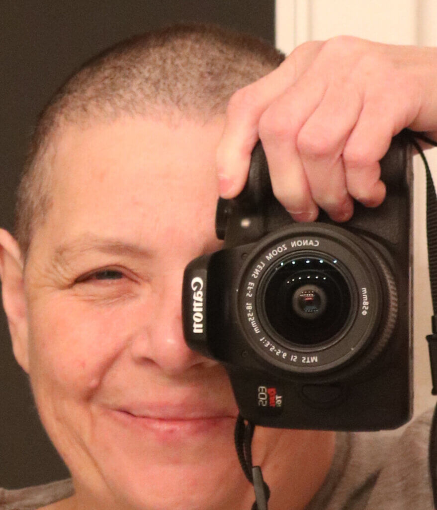 In why women shave their heads, I am one of them. This photo was taken this morning in my bathroom.