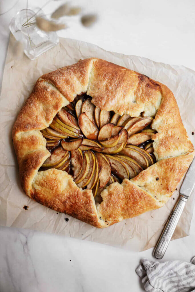 In New & Notable Mentions 10/15/22, Food By Maria blogger came up with this recipe for apple galette