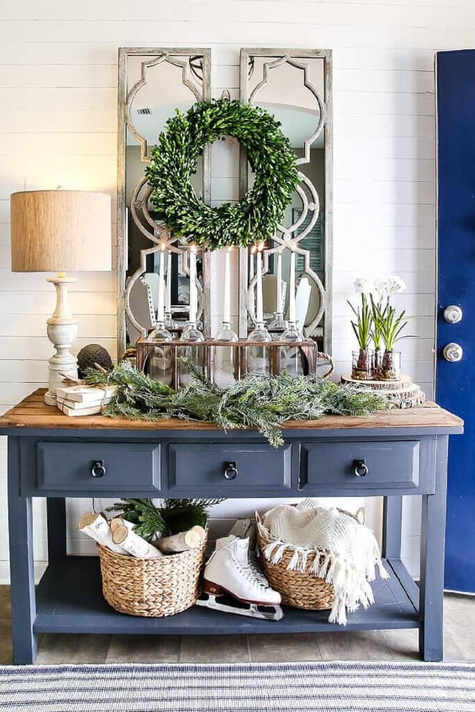 In New & Notable Mentions 12/31/22, the blogger at Blesser house shows a beautiful way to decorate her foyer after Christmas.