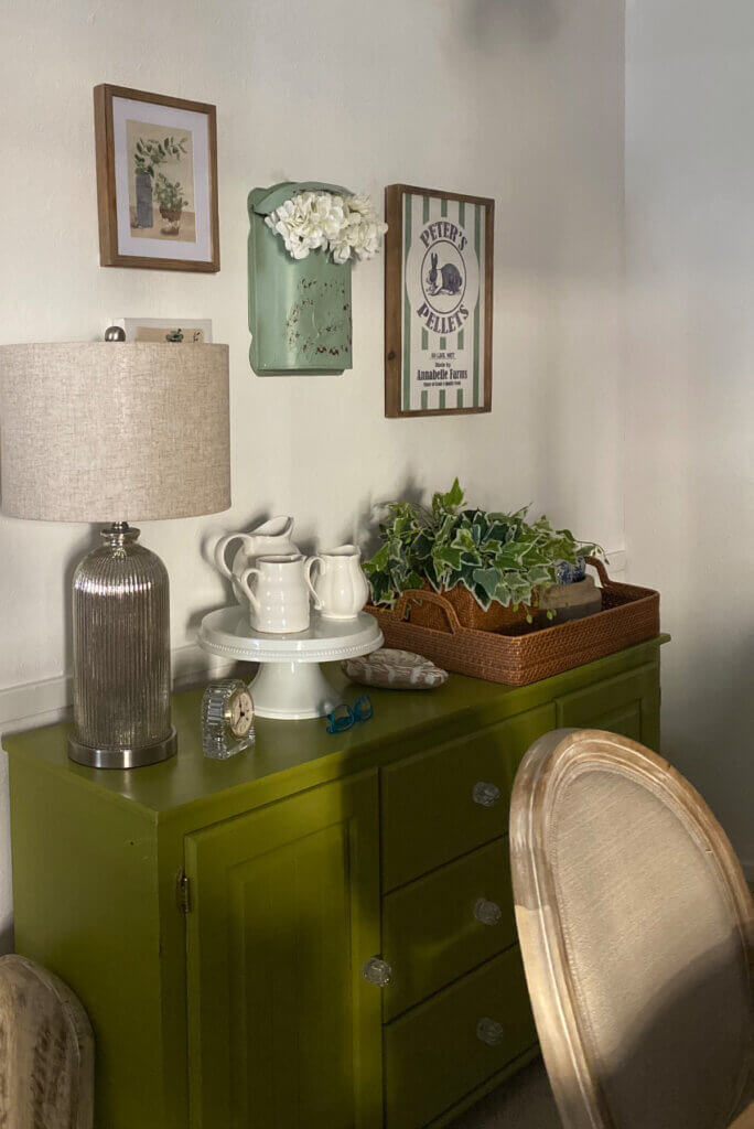 In this thing called life, it seems memories of long ago are kind of like the light fading on my green sideboard.
