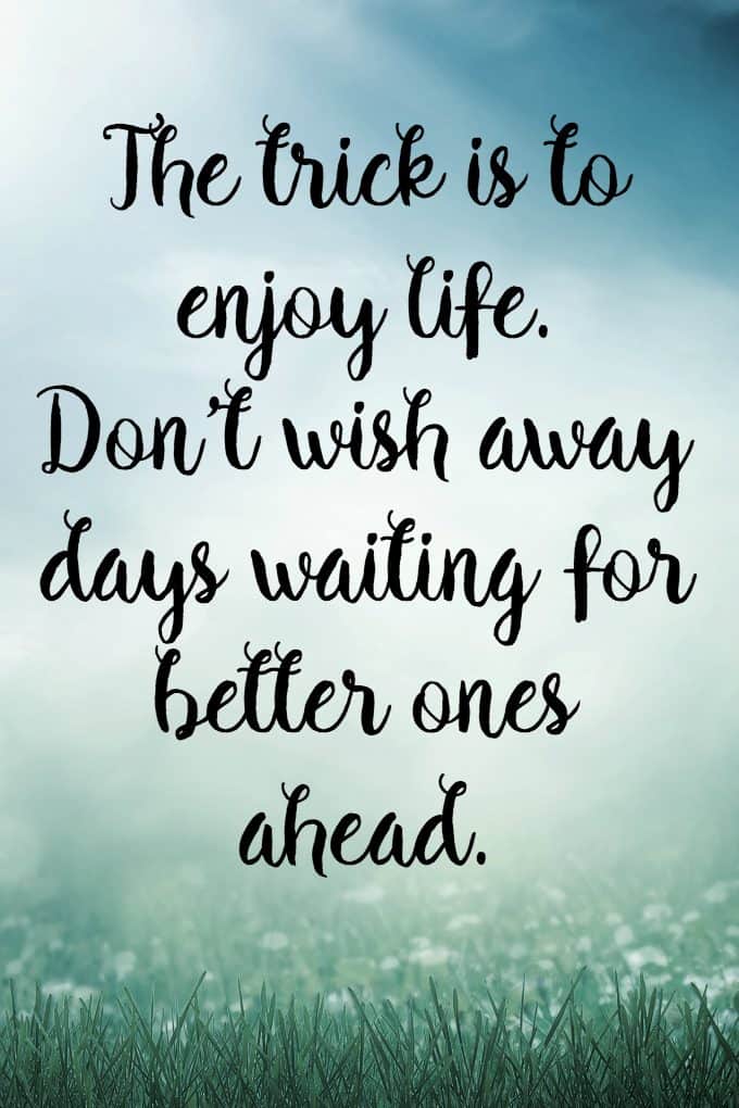 In The novel "A Mother Would Know" by Amber Garza, I added a quote about not wishing away our days waiting for better ones. 