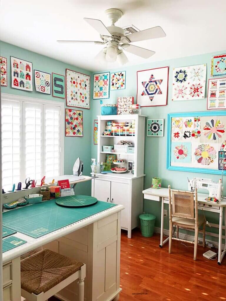 A quilter's room