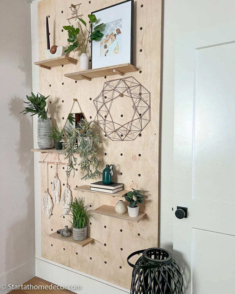 In New & Notable Mentions, how to decorate with peg board on a well