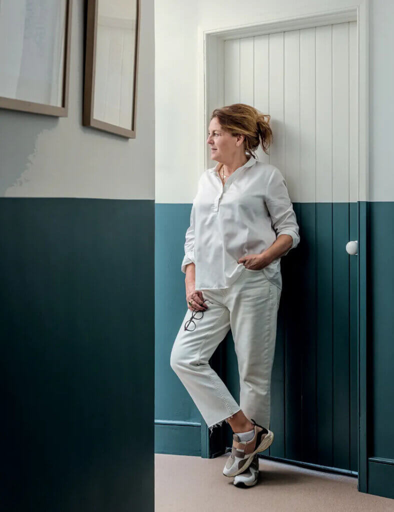 In Farrow & Ball Joa Studholme's Home, this is Joa standing in the corridor