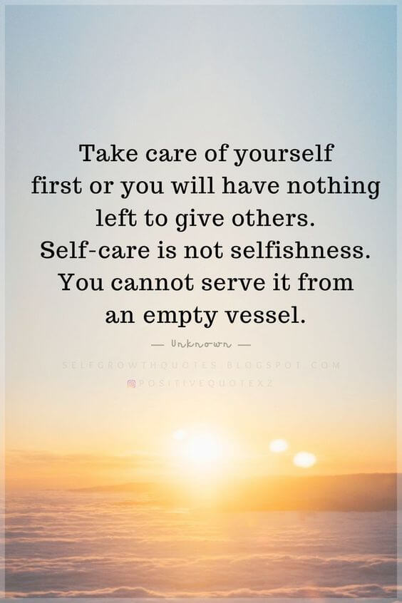 A quote about taking care of yourself first