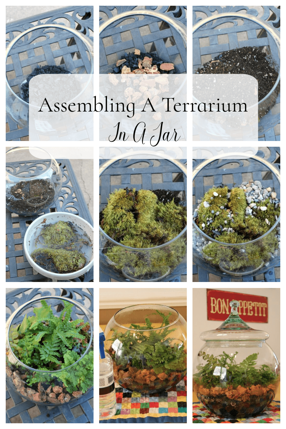 Assembling A Terrarium In A Jar