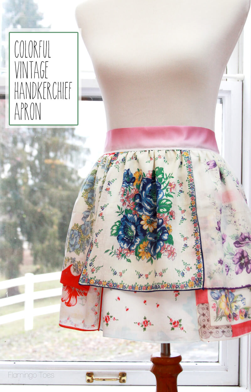 Hankies sewn together to make an apron