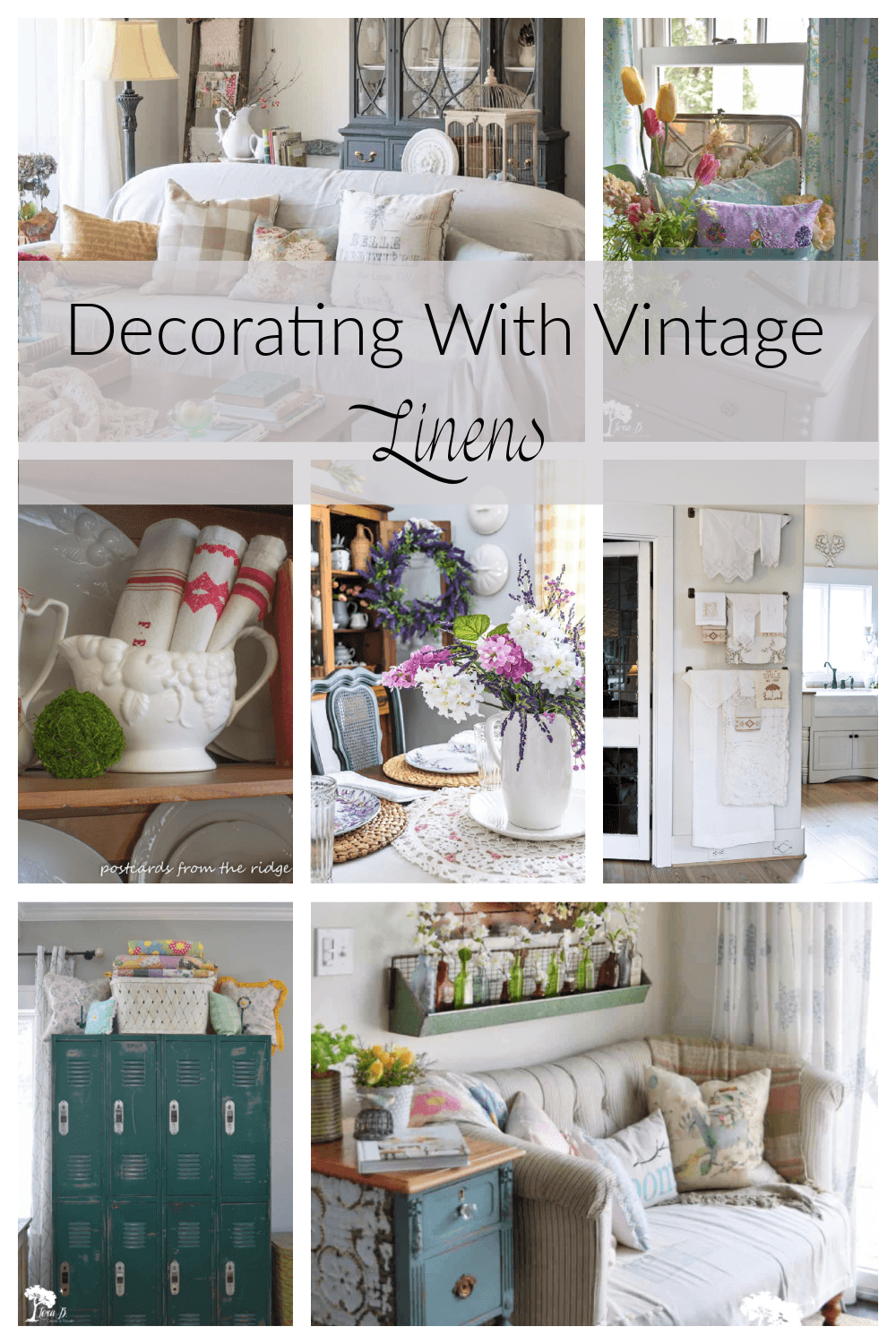 Repurposing & Decorating With Vintage Linens
