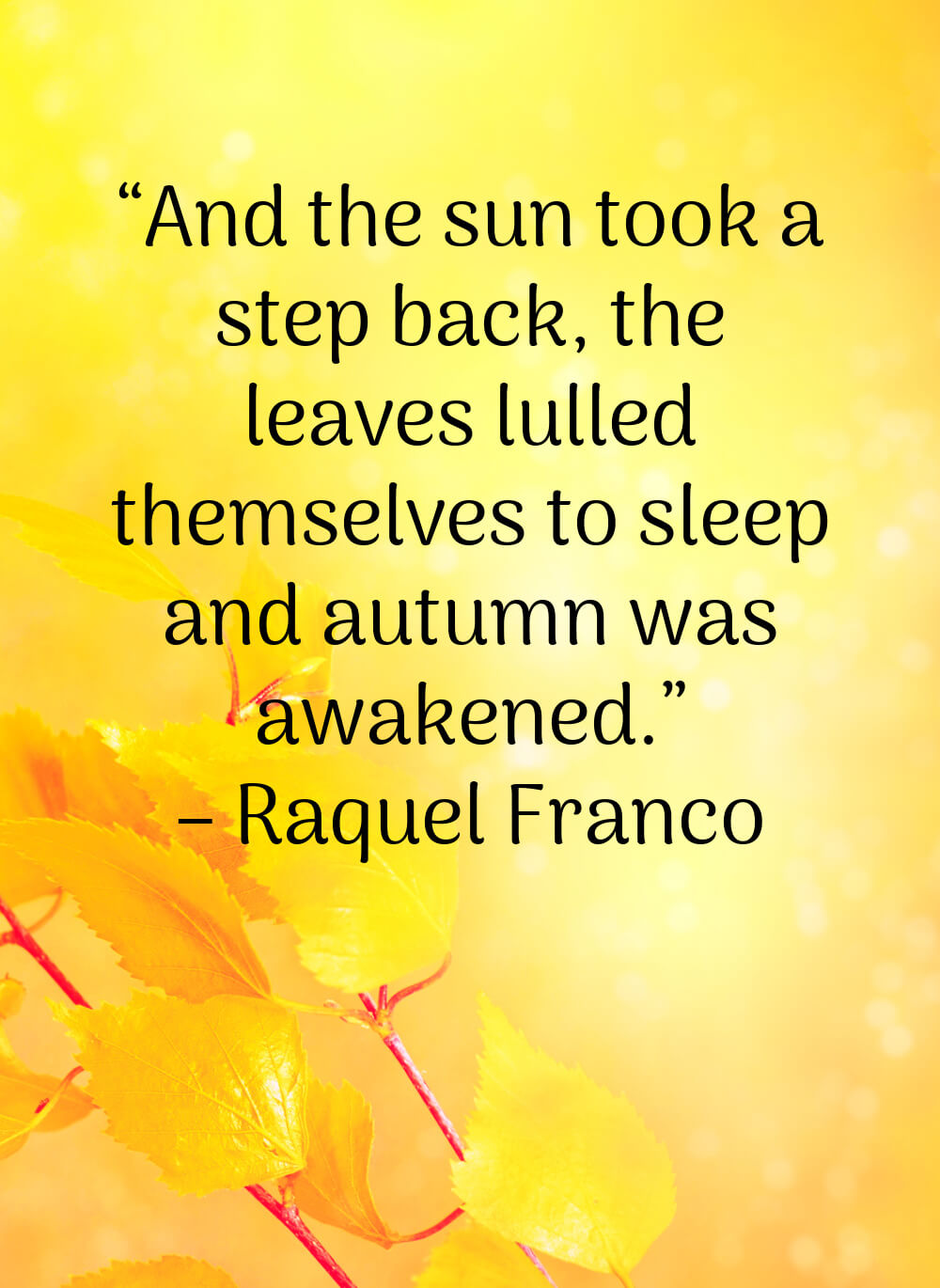 A quote about autumn