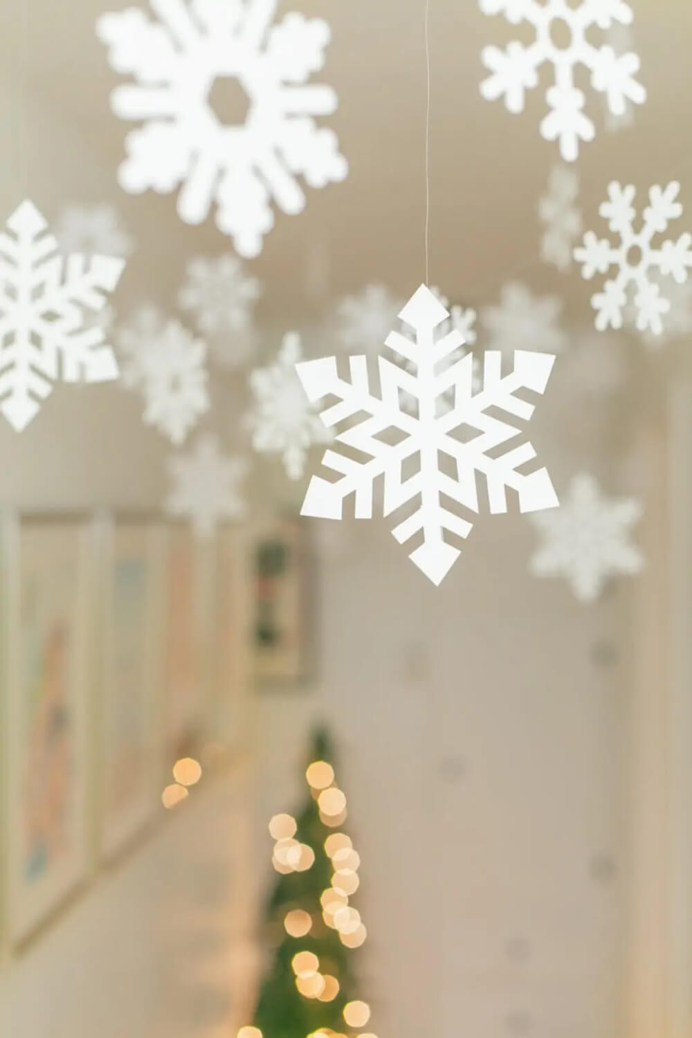 In The Love Of Home Files #5, crafted paper snowflakes