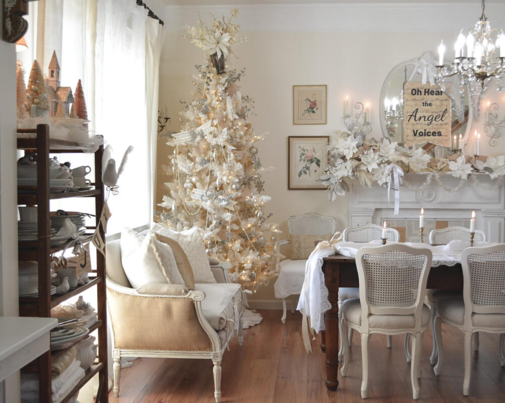 In The Love Of Home Files #9, this dining room is elegant and beautiful with neutral decor.