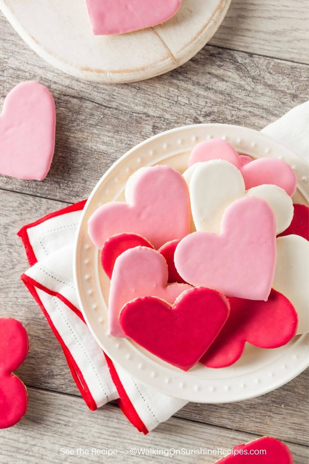 In The Love Of Home Files #16, red, white and pink heart shaped sugar cookies