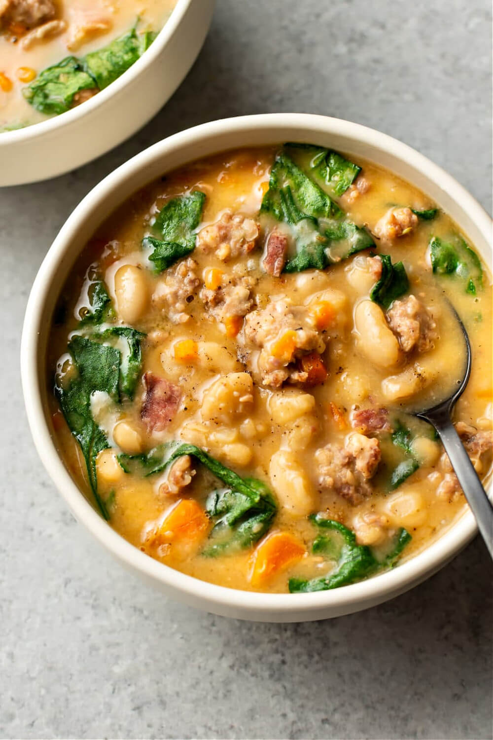 Italian Sausage & White Bean Soup is perfect for a cold evening in The Love Of Home #14.