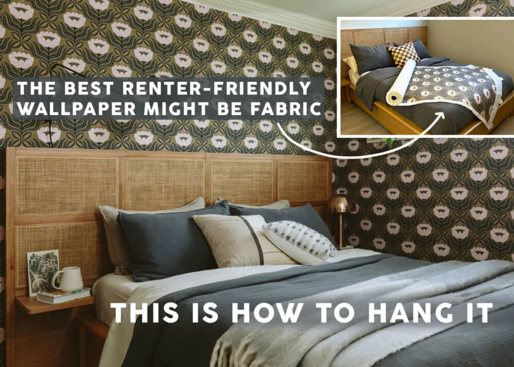 Emily Henderson shows you a step by step guide to using fabric as wallpaper.