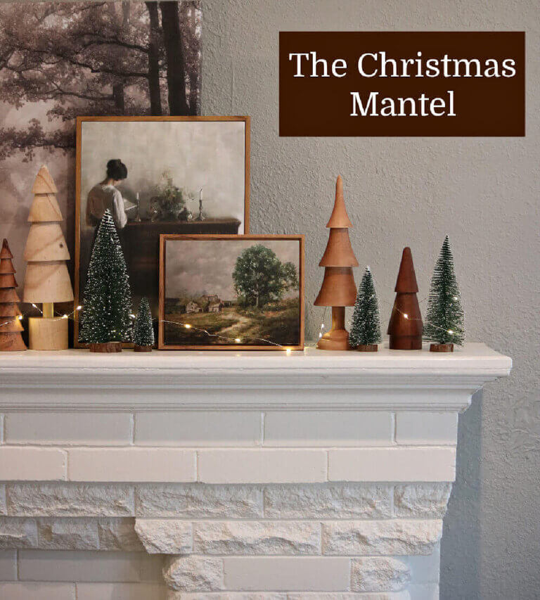 How I Decorated the Christmas Mantel: